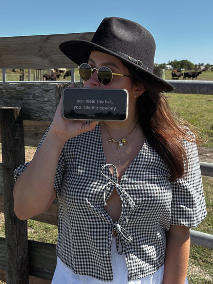 COWGIRL SUMMER GINGHAM TOP