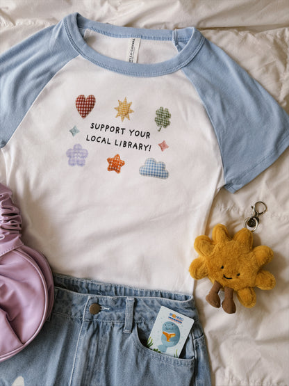 SUPPORT YOUR LOCAL❤ RAGLAN BABY TEES