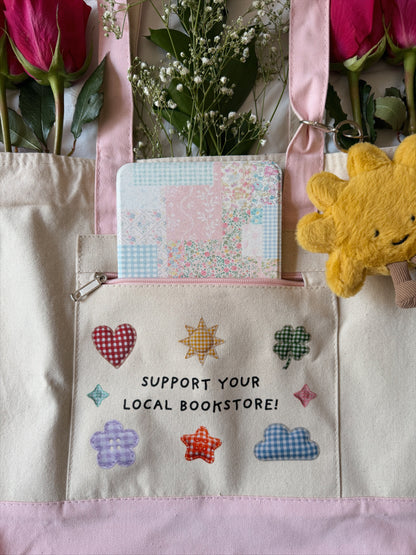 SUPPORT YOUR LOCAL❤ ZIPPERED TOTE BAG