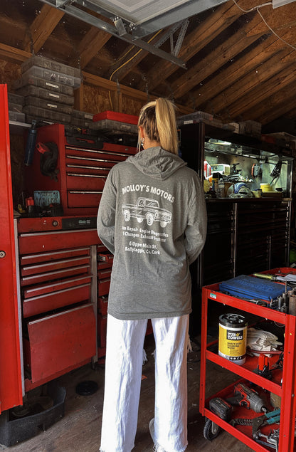 MOLLOY'S MOTORS HOODIE LONG-SLEEVE TEE