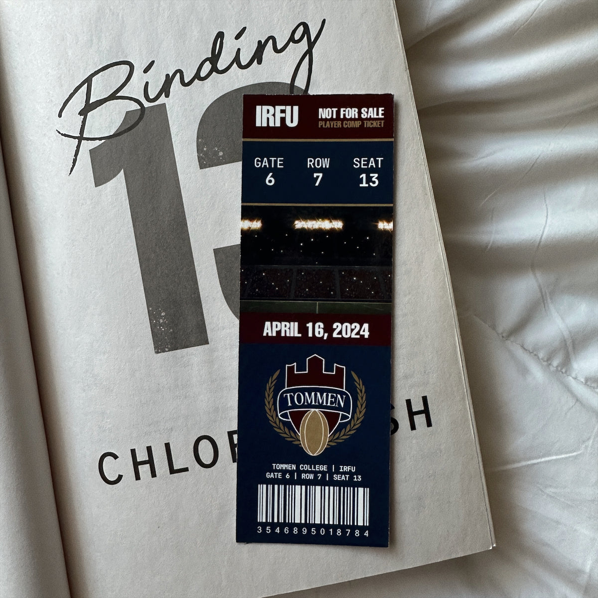 Tezza Rugby TOMMEN RUGBY TICKET BOOKMARK – Bookish Dreamers
