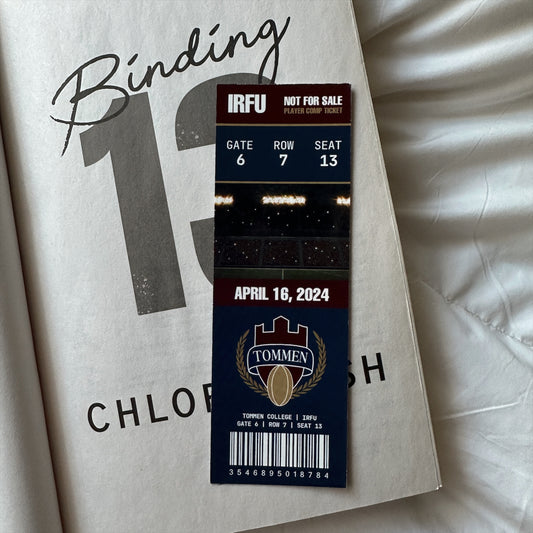 TOMMEN RUGBY TICKET BOOKMARK
