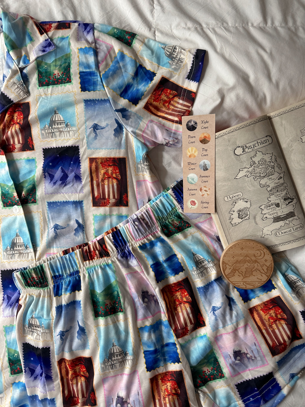 ACOTAR COURT STAMPS PAJAMA SHORTS SET