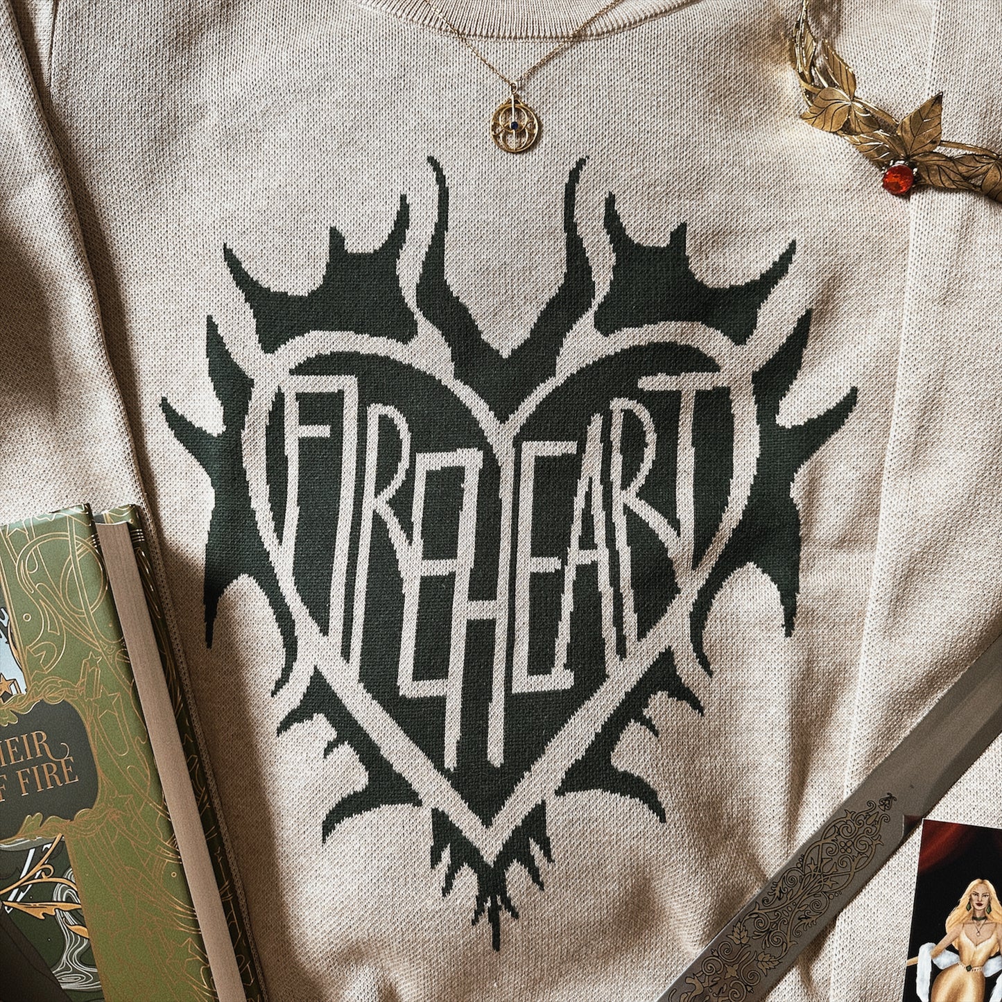 FIREHEART KNIT SWEATER