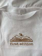 Load image into Gallery viewer, FIRST EDITION EMBROIDERED BABY ONESIE
