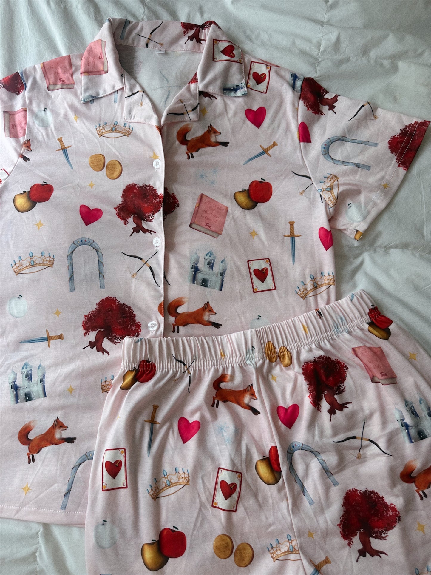 ONCE UPON A BROKEN HEART PAJAMA SHORTS SET