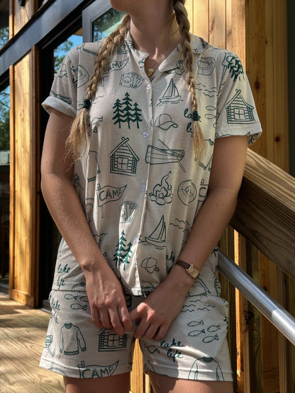 LAKE LIFE PAJAMA SHORTS SETS
