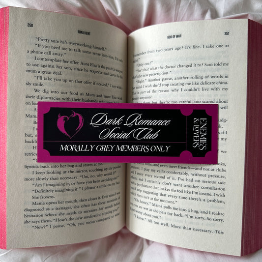 DARK ROMANCE SOCIAL CLUB BOOKMARK
