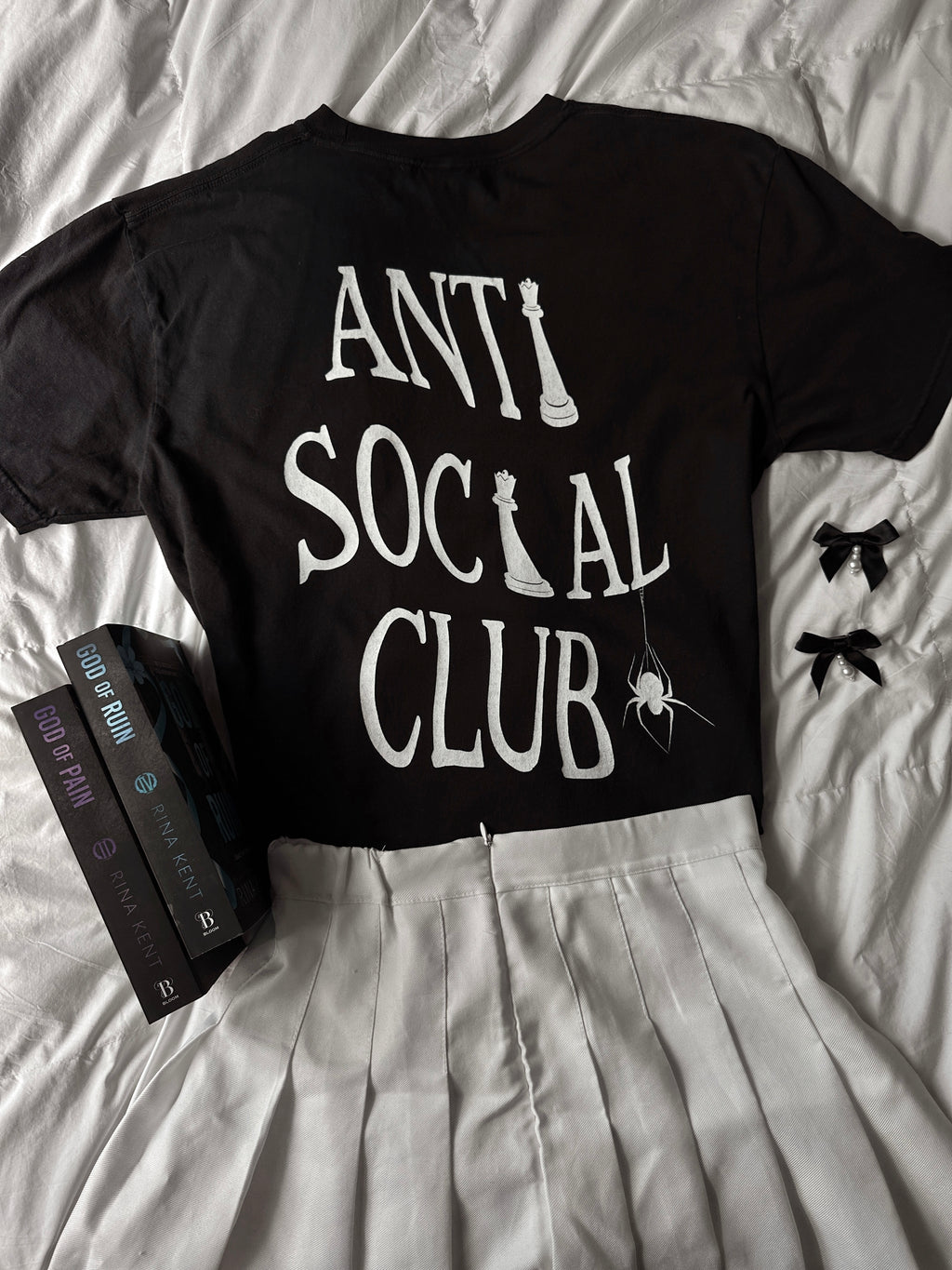 KING ANTISOCIAL CLUB TEE *WITH FRONT POCKET