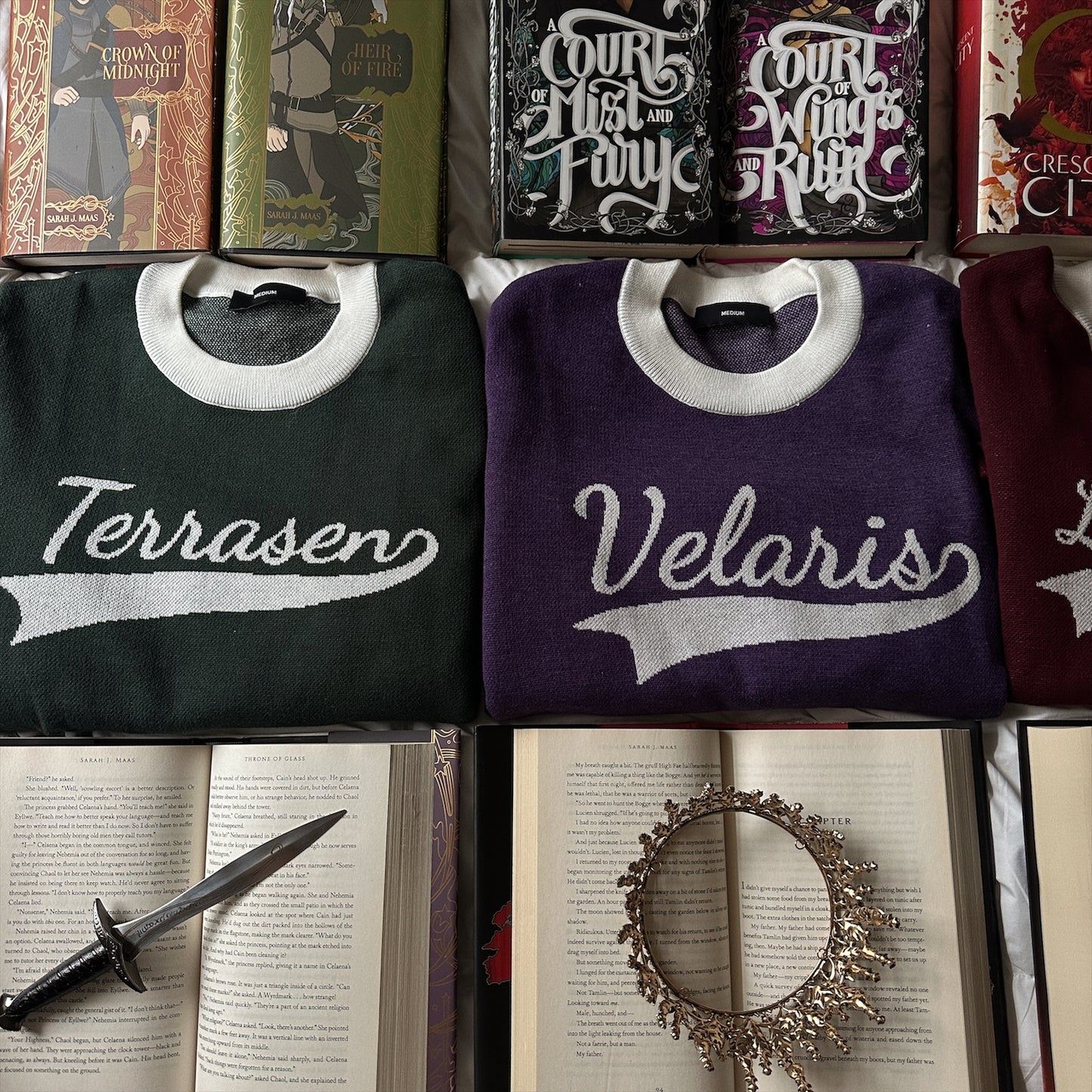 SARAH J MAAS BOOK LOCATIONS KNIT SWEATER