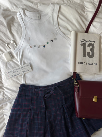 TOMMEN CHARM NECKLACES RACERBACK TANK