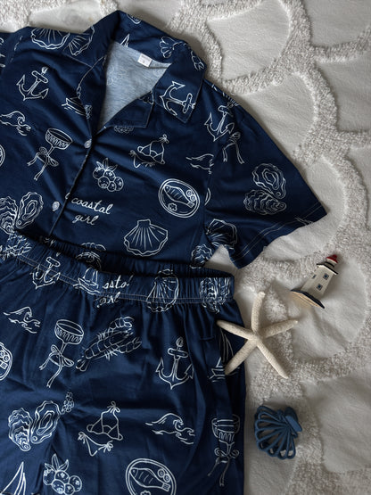 COASTAL GIRL PAJAMA SHORTS SETS
