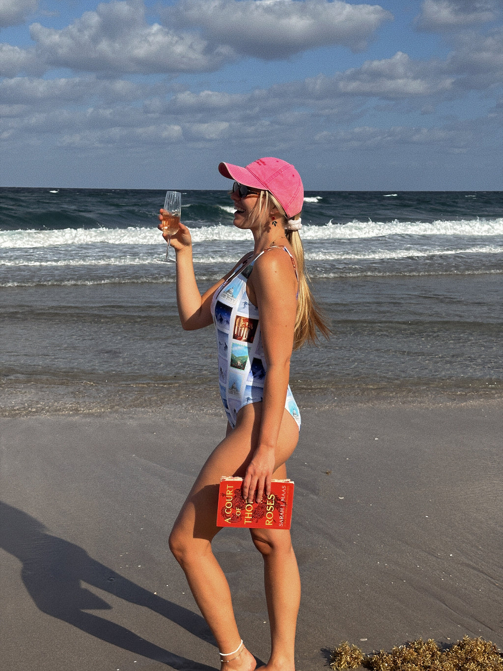 ACOTAR COURT STAMPS ONE PIECE SWIMSUIT