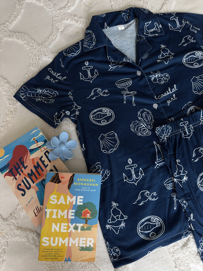 COASTAL GIRL PAJAMA SHORTS SETS