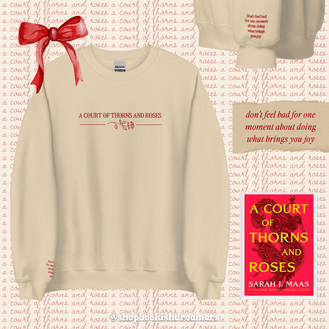SARAH J MAAS BOOKS EMBROIDERED CREWNECK