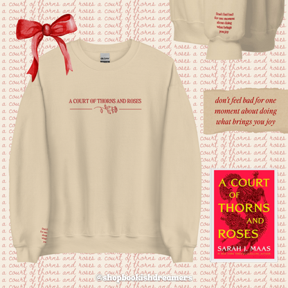 SARAH J MAAS BOOKS EMBROIDERED CREWNECK