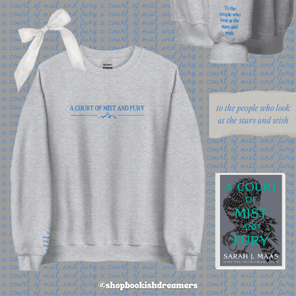 SARAH J MAAS BOOKS EMBROIDERED CREWNECK