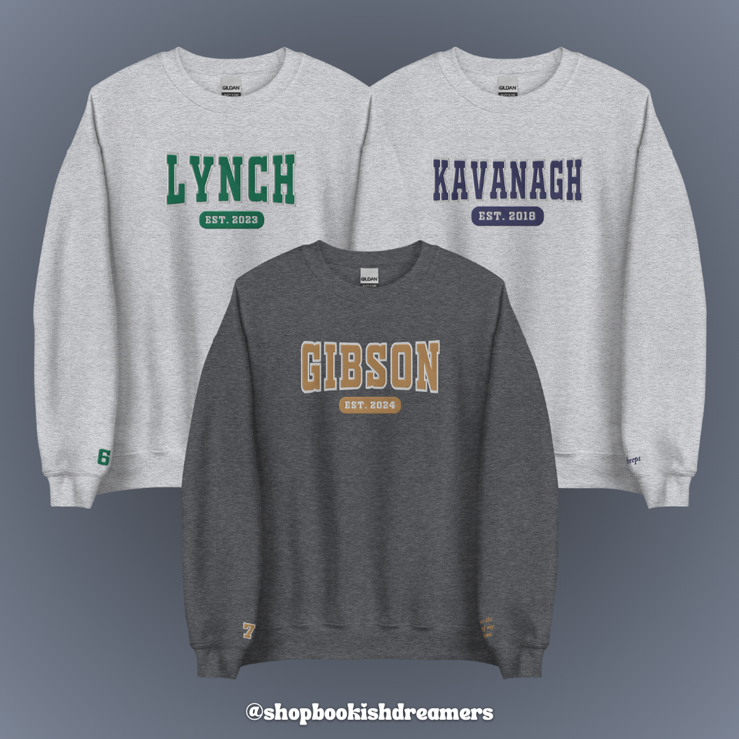 COLLEGIATE EMBROIDERED CREWNECKS *BOYS OF TOMMEN EDITION