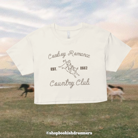COWBOY ROMANCE COUNTRY CLUB CROP TEE