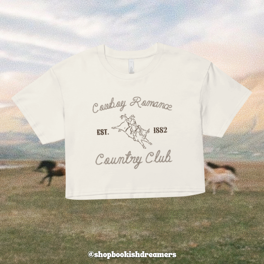 COWBOY ROMANCE COUNTRY CLUB CROP TEE