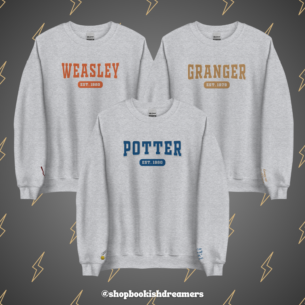 COLLEGIATE EMBROIDERED CREWNECK *WIZARD EDITION