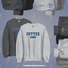 Load image into Gallery viewer, COLLEGIATE EMBROIDERED CREWNECK *WIZARD EDITION
