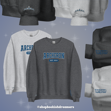 Load image into Gallery viewer, SJM COLLEGIATE EMBROIDERED CREWNECK *ACOTAR FEMALE LEADS EDITION
