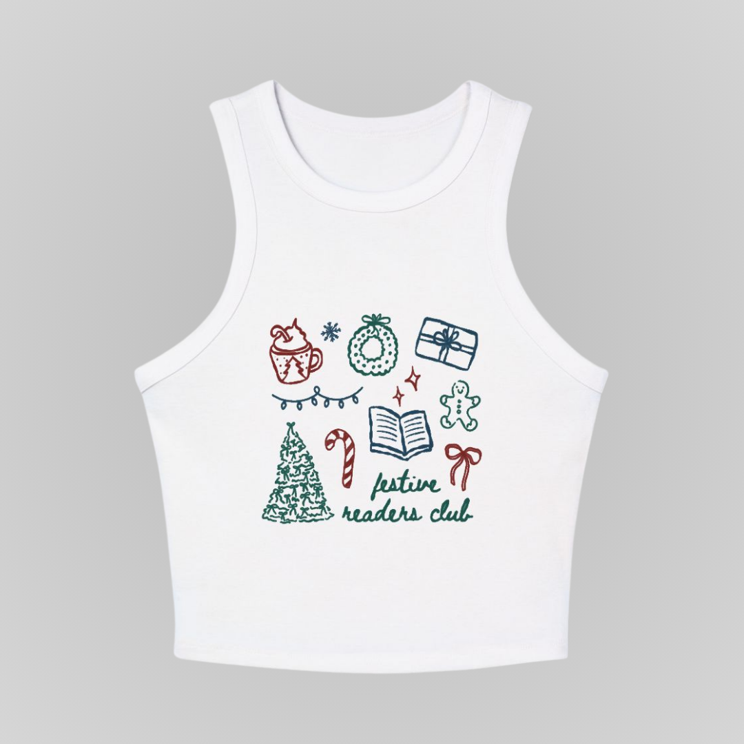 FESTIVE READERS CLUB RACERBACK TANK