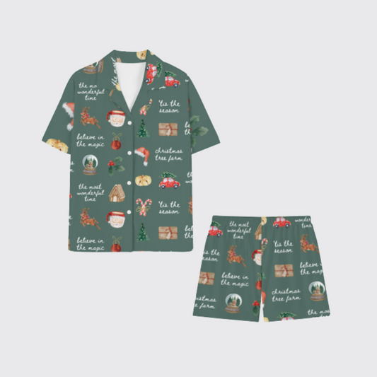 CHRISTMAS LOVER PAJAMA SHORTS SET