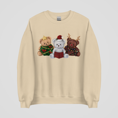 CHRISTMAS TEDDY READERS CREWNECK
