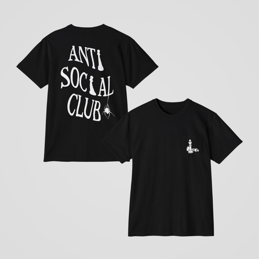 KING ANTISOCIAL CLUB TEE *WITH FRONT POCKET
