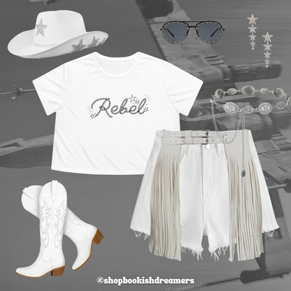 REBEL COWBOY CROP TEE