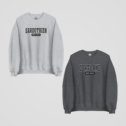 THRONE OF GLASS COLLEGIATE EMBROIDERED CREWNECKS *SAM x CELAENA EDITION