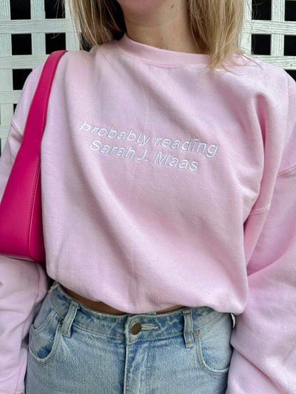 PROBABLY READING SJM EMBROIDERED CREWNECK